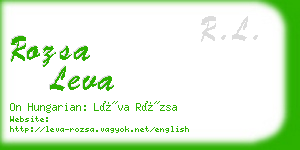 rozsa leva business card